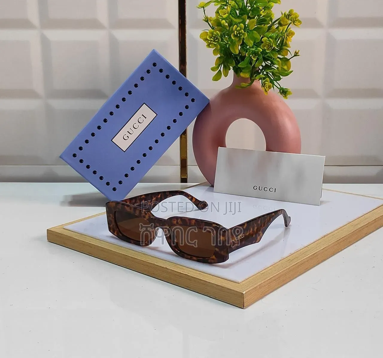 Upgrade Your Executive Look With Bold Gucci Rectangular Sunglasses