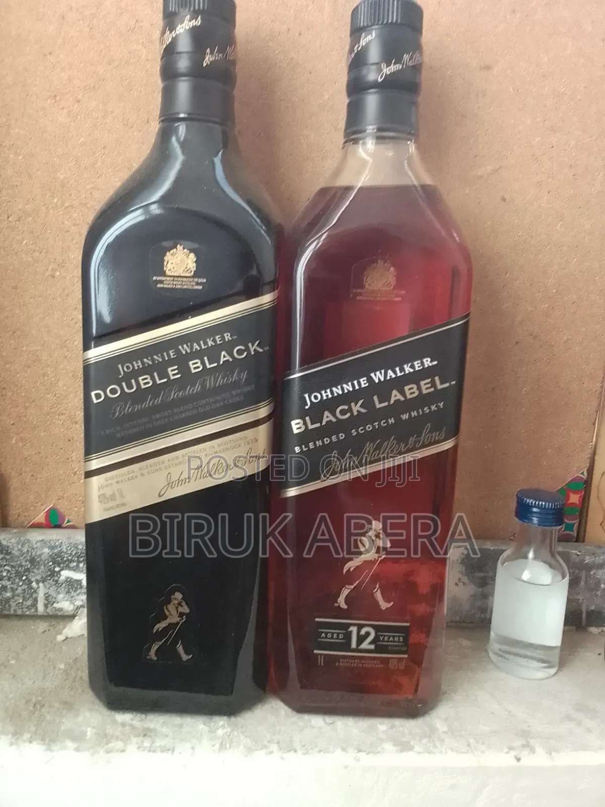 Double and Black Lable Whiskey