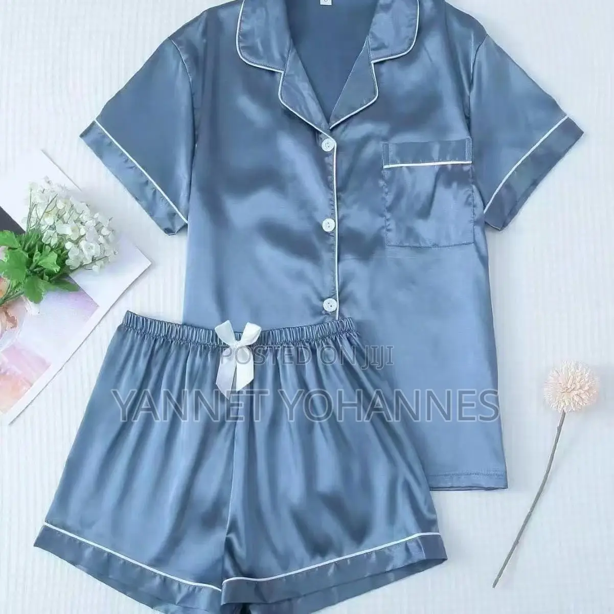 Women’S Silk Pajamas Set