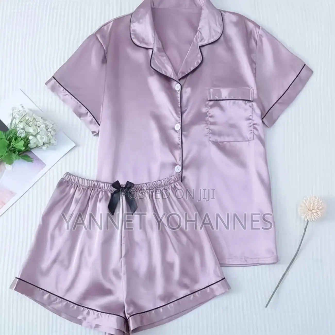 Women’S Silk Pajamas Set