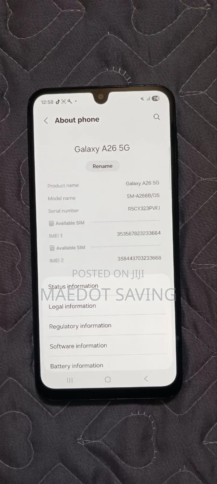 New Samsung Galaxy A26 256 GB Black