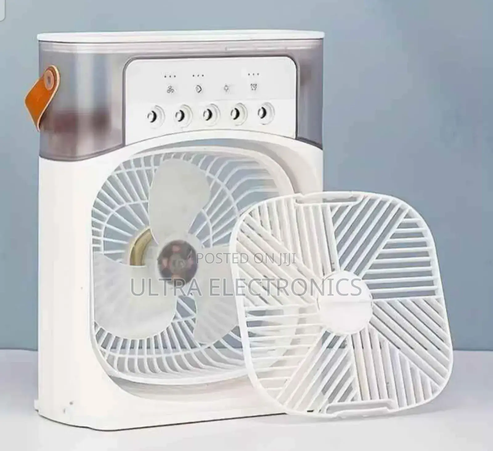 Portable Air Cooler Fan With Water Misting Capabilities.