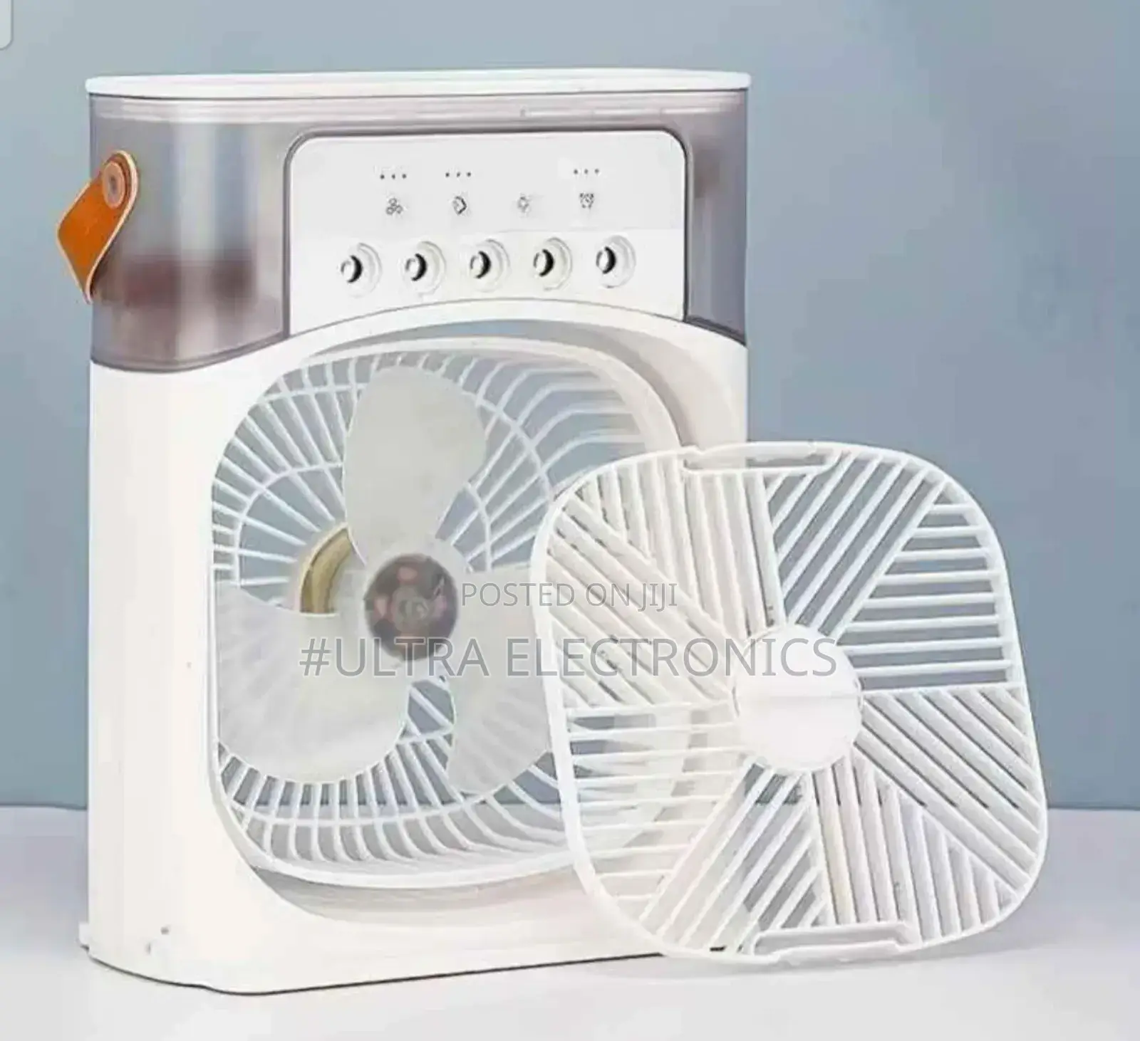 Portable Air Cooler Fan With Water Misting Capabilities.