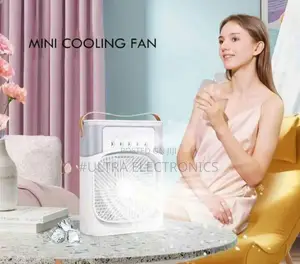Portable Air Cooler Fan With Water Misting Capabilities.