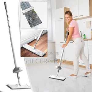 High Quality Telescopic Stainless Steel Self Twisting Flat Mop