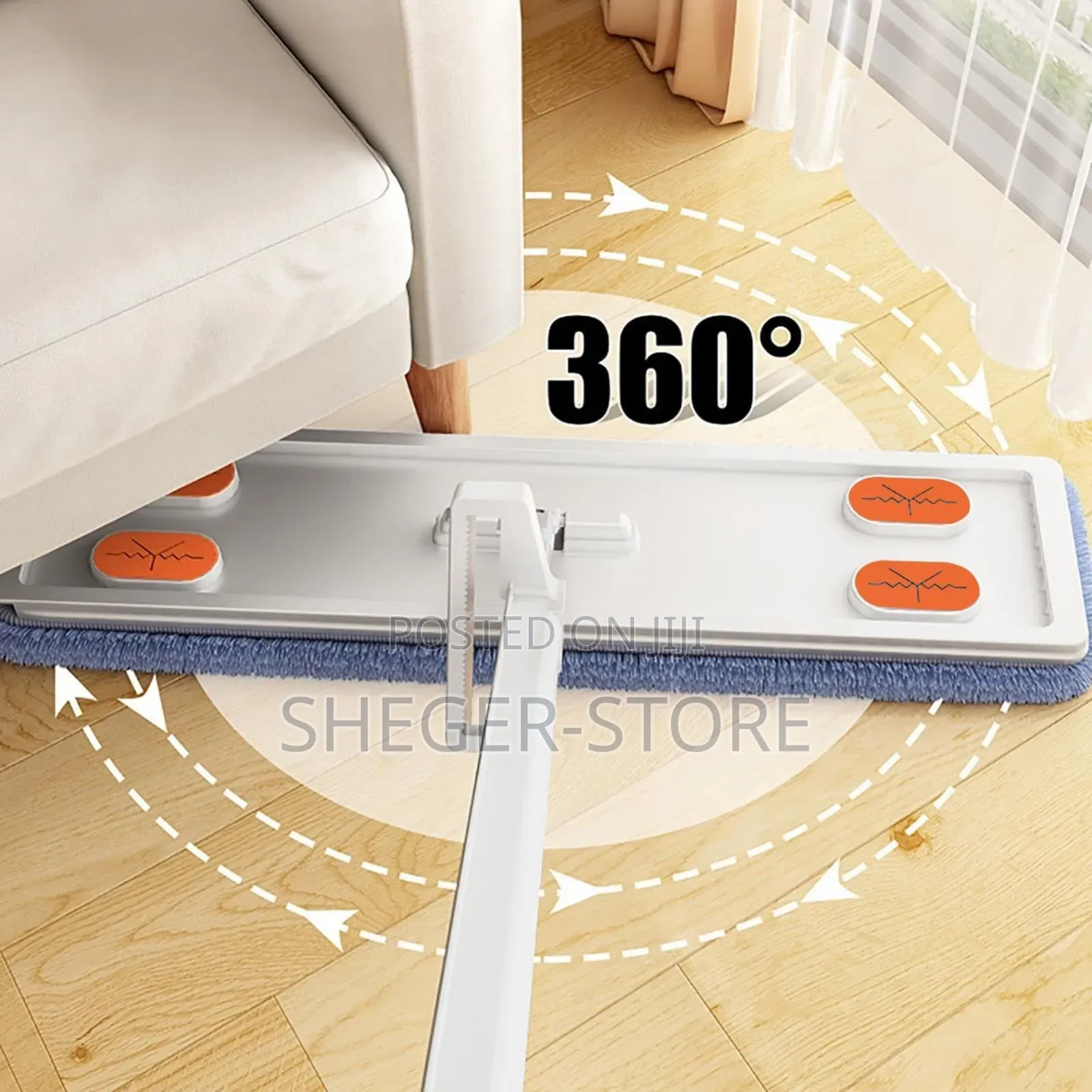 High Quality Telescopic Stainless Steel Self Twisting Flat Mop