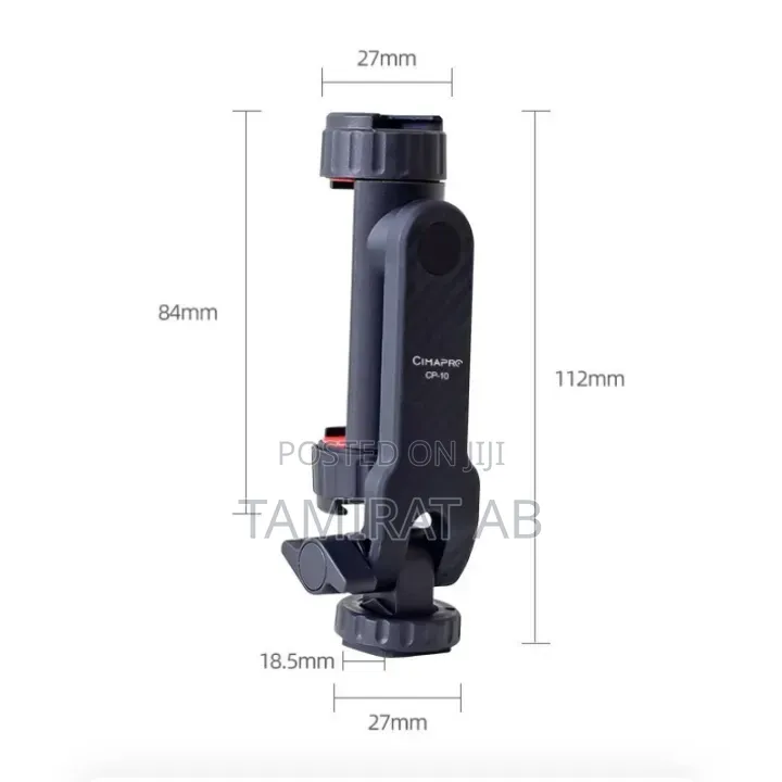 360° Rotating Camera Tripod Phone Mount With Dual Cold Shoe 1/4"Screw