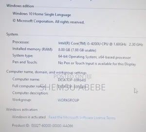 Laptop Dell 8GB Intel Core i5 HDD 500GB