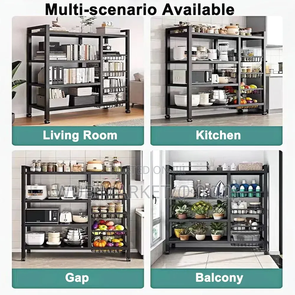 4 Layer Metal Shelf- ባለ 4 ደረጃ ሁለገብ መደርደሪያ