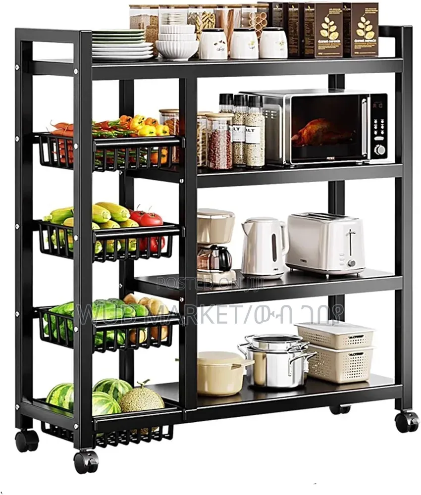 4 Layer Metal Shelf- ባለ 4 ደረጃ ሁለገብ መደርደሪያ