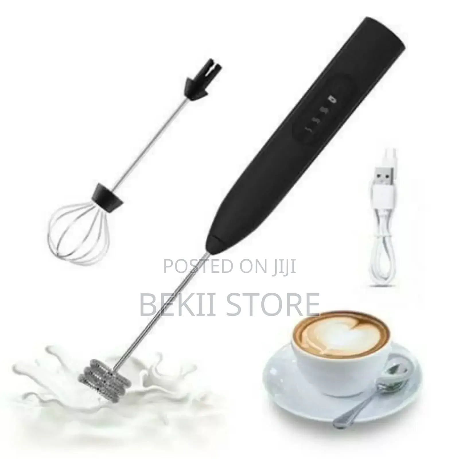 ሚክሰር Usb Adjustable Milk Frother Rechargeable Handheld