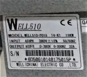 Well510‐P015 15 Kw Ac VFD Inverter –Industrial Motor Speed Controller