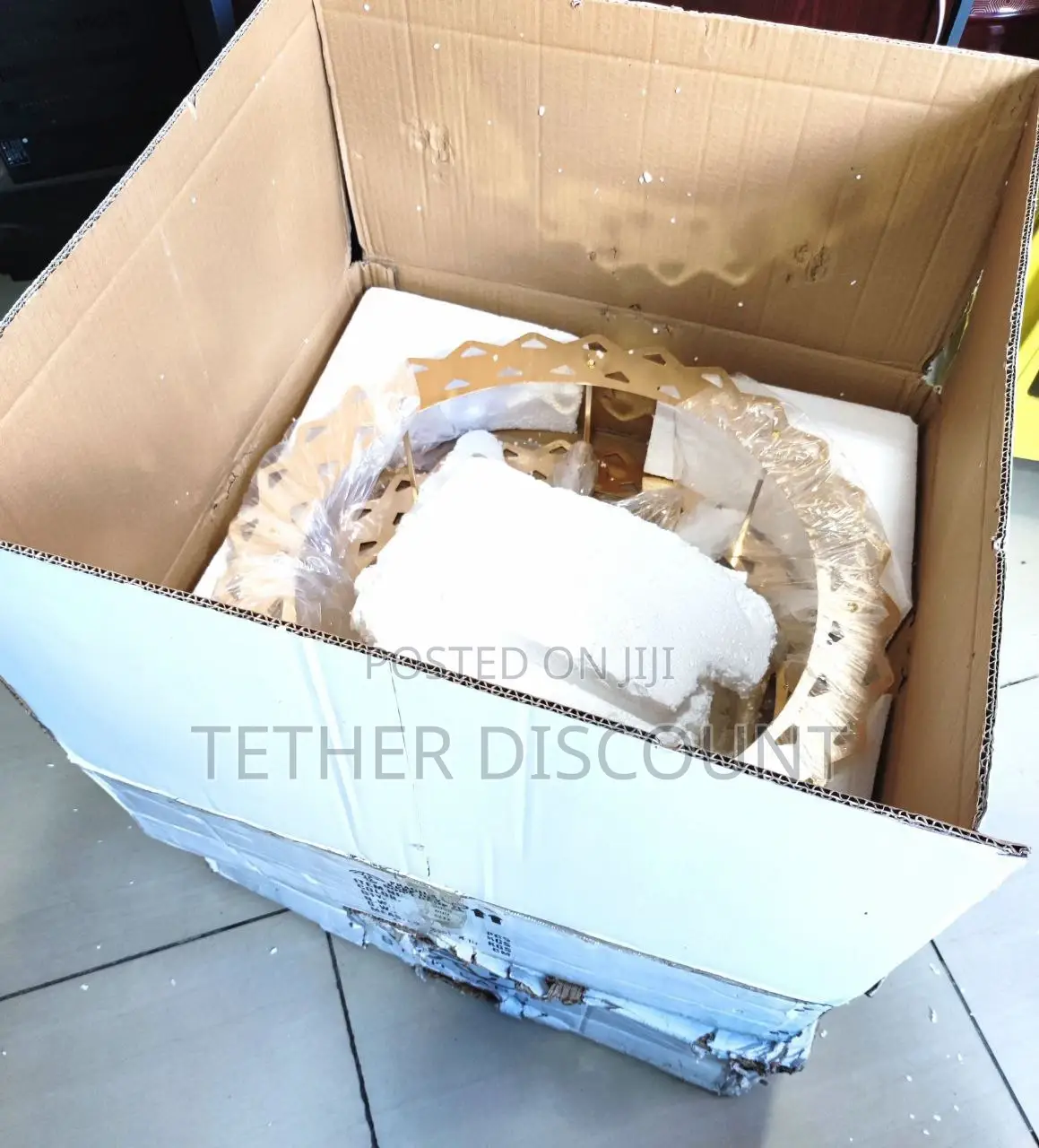 Crystal Chandelier Elegant Ceiling Gold Lamp አዲስ ማብራት