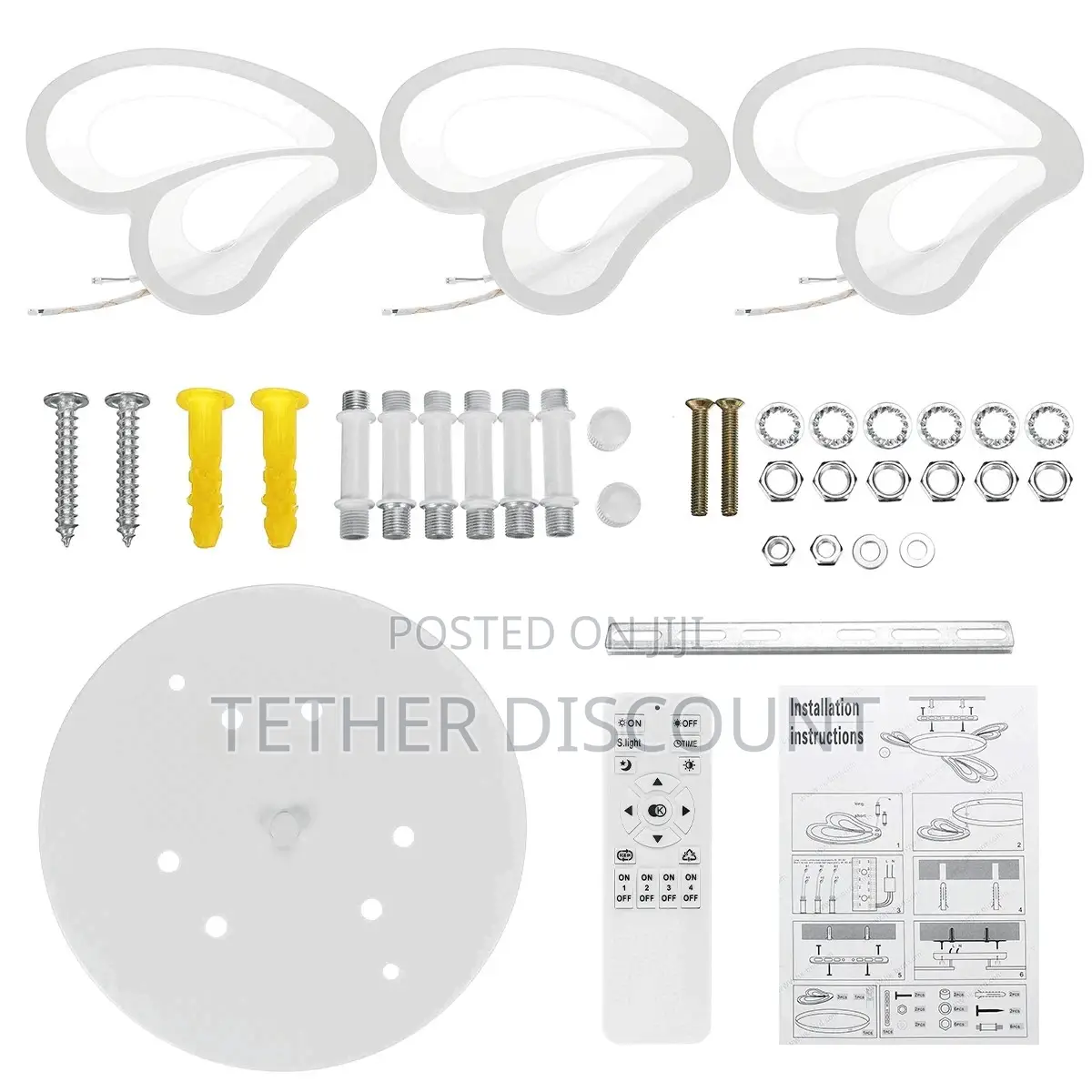 Led Dimmable Flower Shape Light ከው ጪ የገባመ ብራ ት ጌጥ 70cm
