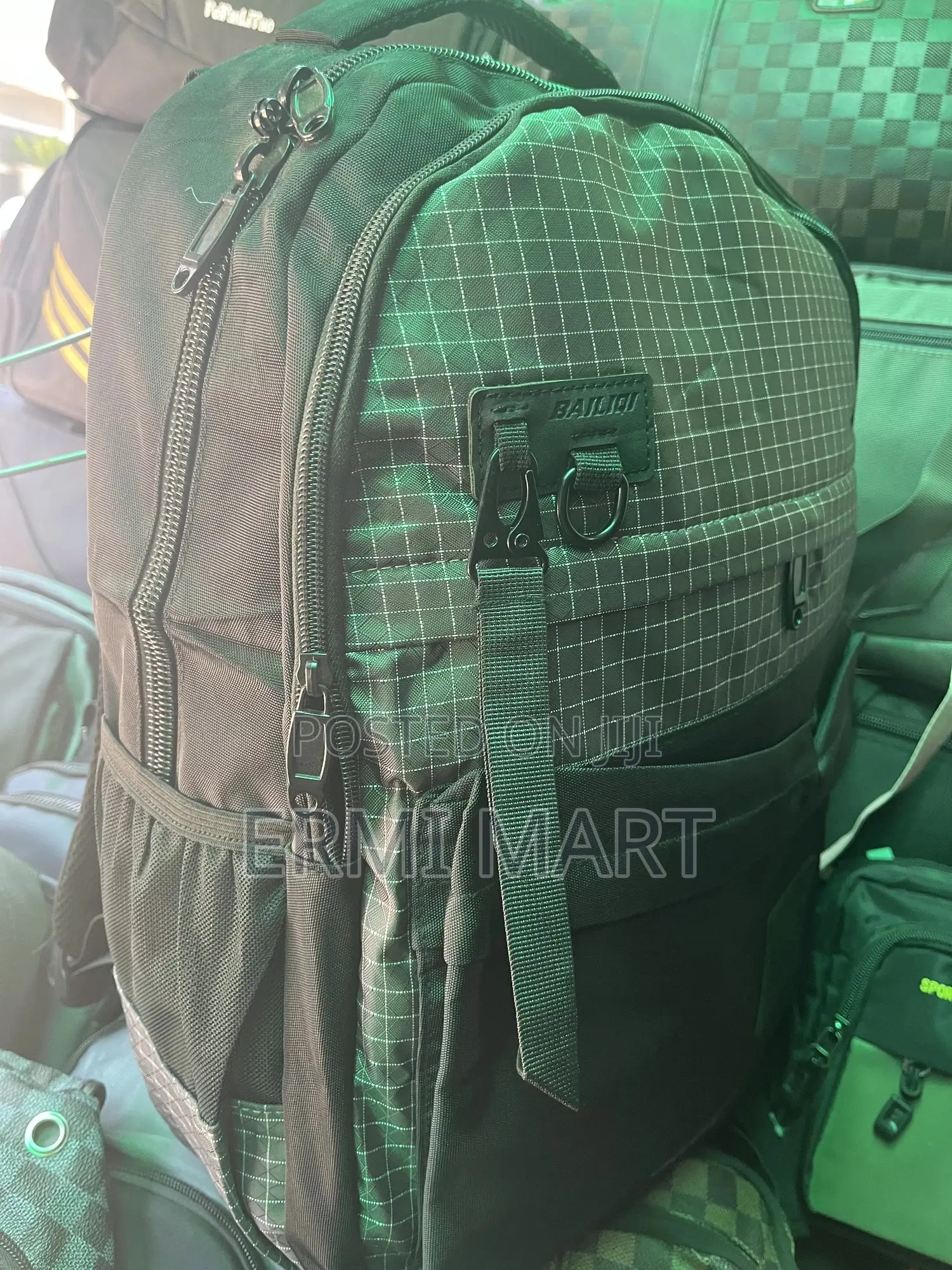 Modern Multi-Pocket Backpack – Black/Grey
