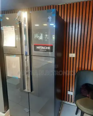 Hitachi 4-Door Side-by-Side Inverter Refrigerator 760l a Glass Finish.