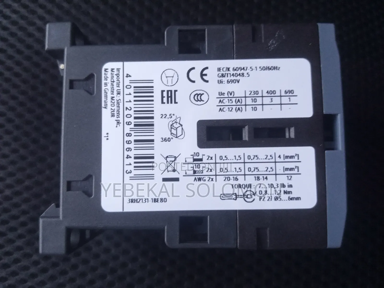 Siemens Contractor Relay