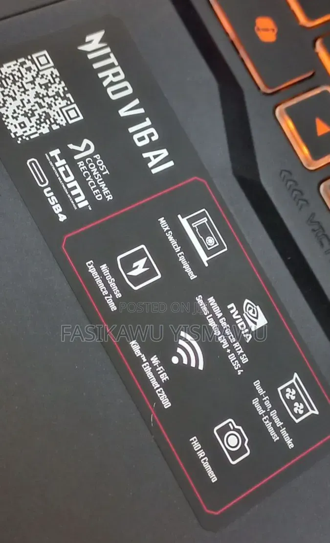 New Laptop Acer Nitro 5 16GB AMD Ryzen 7 SSD 1T