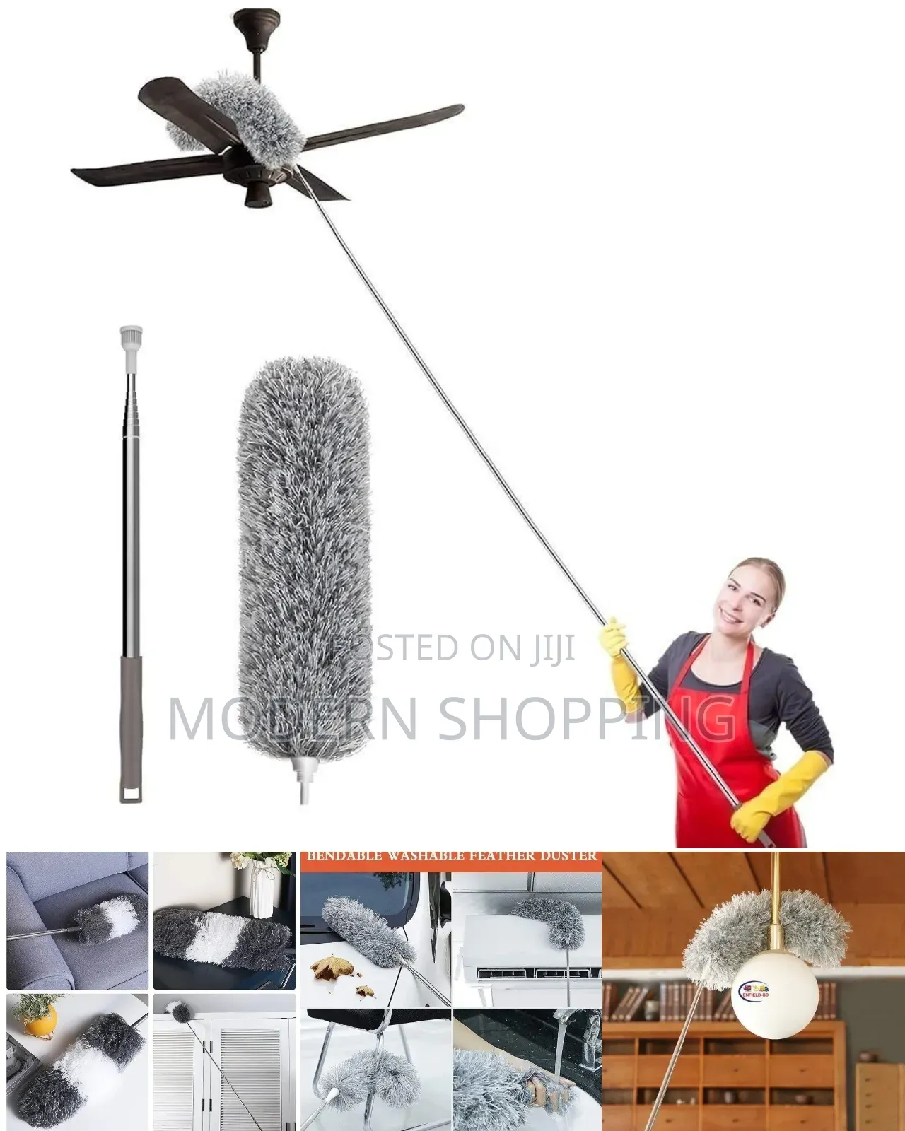 Microfiber Duster With Telescopic Extension Pole