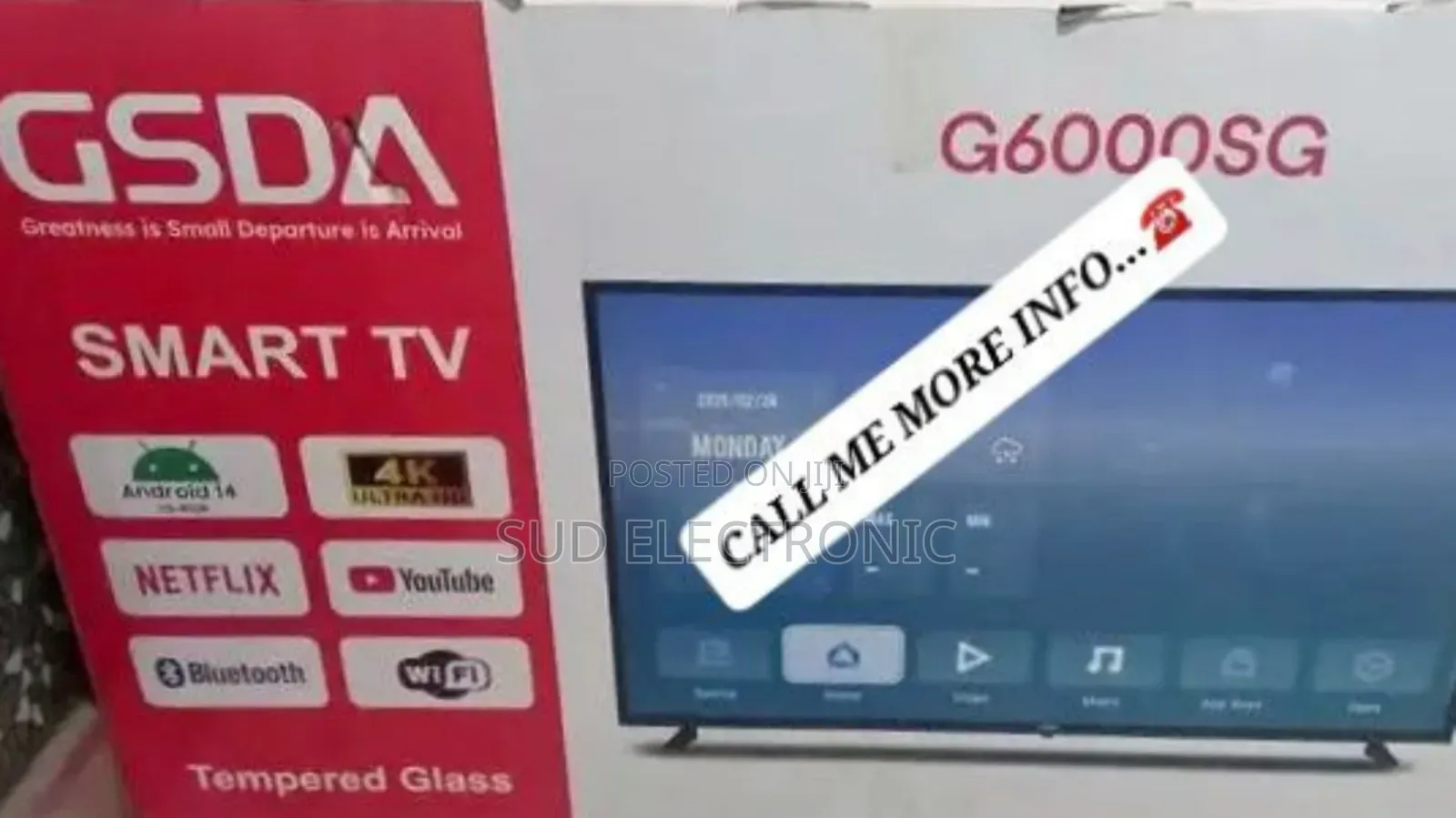 Gsda 60" New 2025 Smart Tv