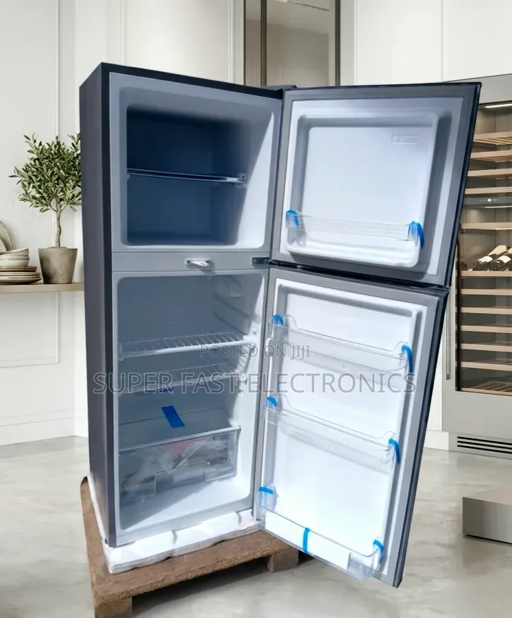 Elegance Refrigerator 202 Series: Compact Dual-Door in Charcoal Grey
