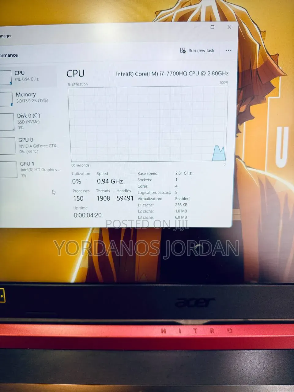 New Laptop Acer Nitro 5 16GB Intel Core i7 SSD 512GB