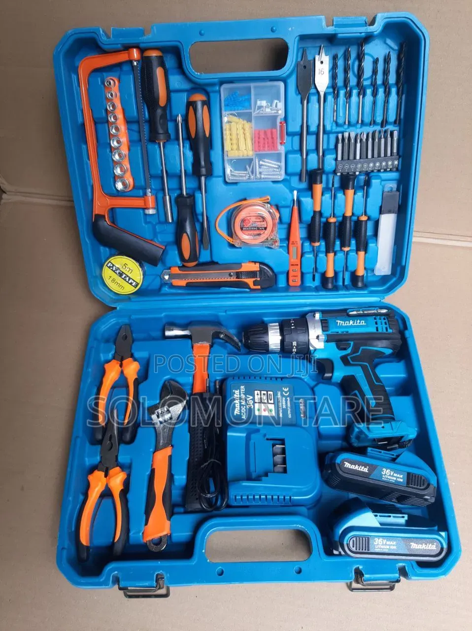 Makita 36 Volt Rechargeable Drii With Full Accessories