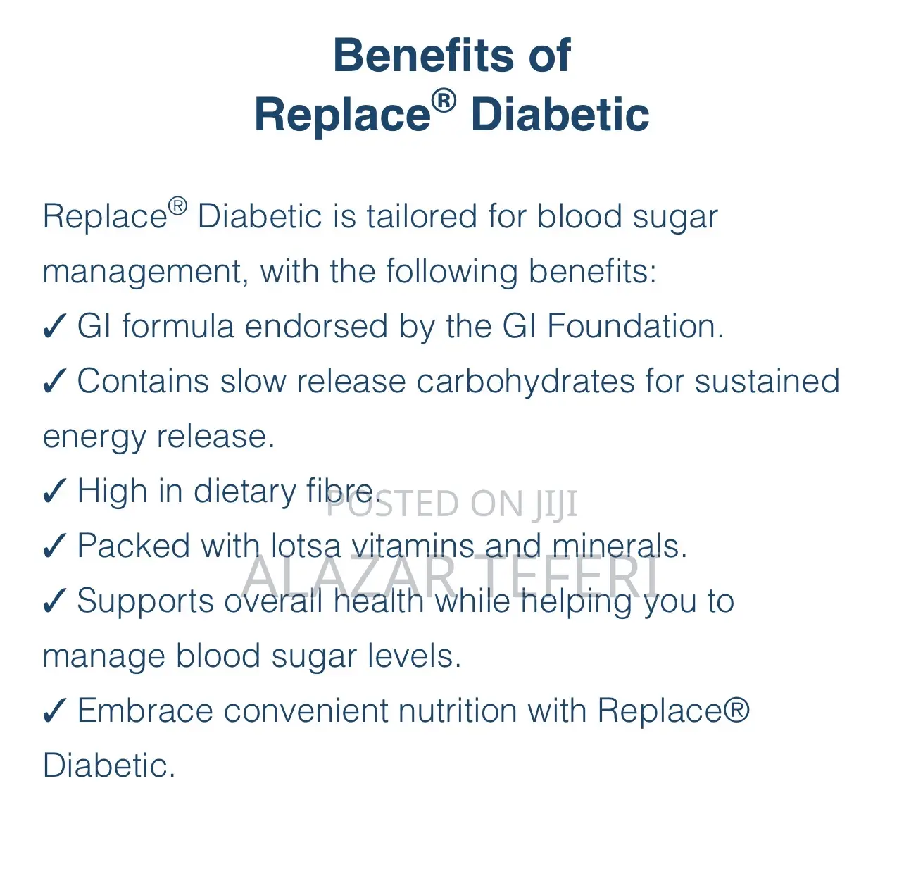 Replace for Diabetics