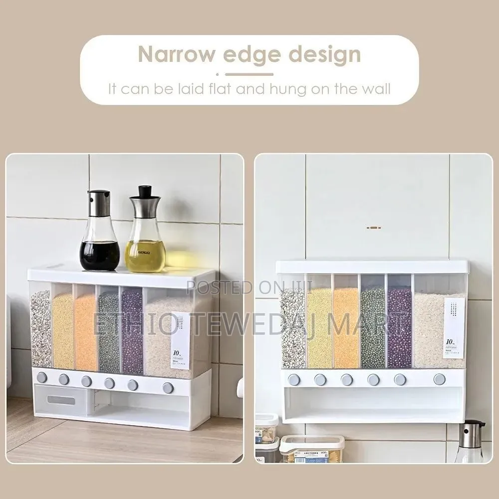 Multiple Dispenser for Cereals, Grains ጥራጥሬ ማስቀመጫ ና በቀላሉ እየቀነሱ የሚጠቀሙበት