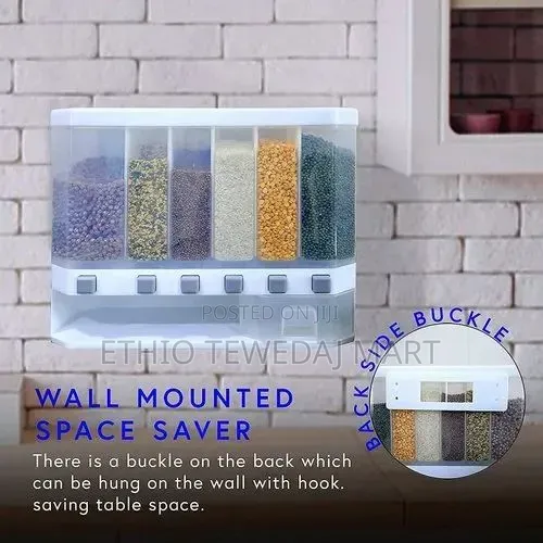 Multiple Dispenser for Cereals, Grains ጥራጥሬ ማስቀመጫ ና በቀላሉ እየቀነሱ የሚጠቀሙበት