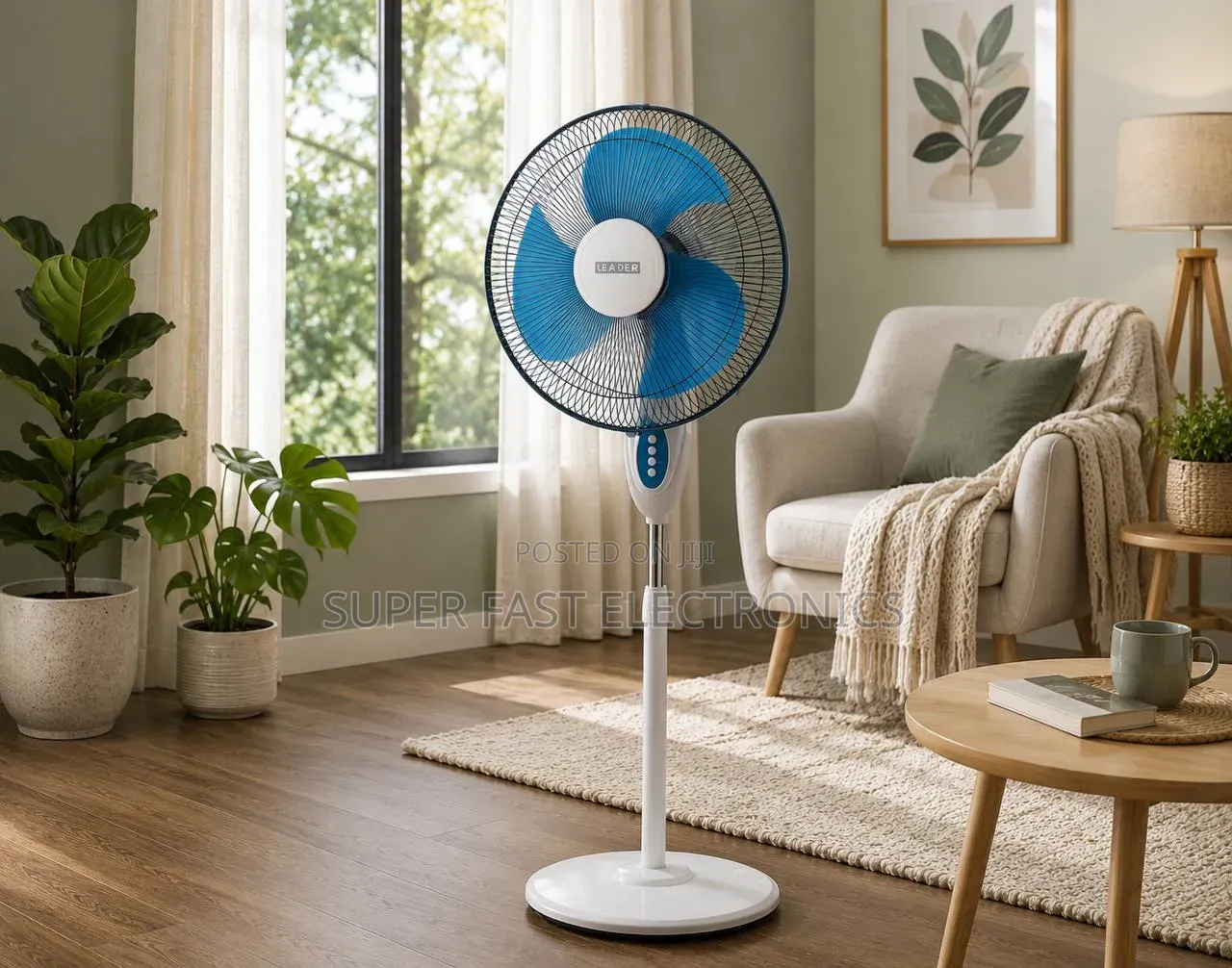18-Inch High-Velocity Oscillating Pedestal Fan Modern Cooling Solution