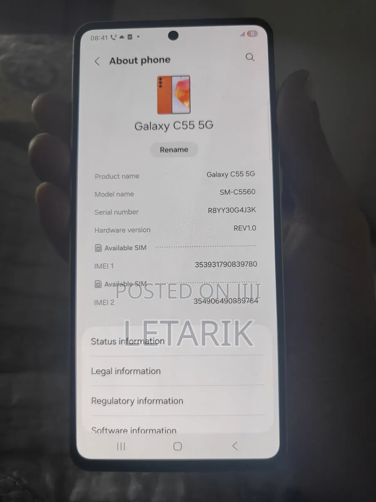 Samsung Galaxy C55 256 GB Orange
