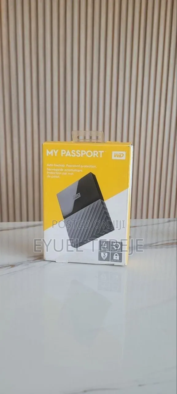 Western Digital My Passport Portable Hard Drive in a 4tb Capacity