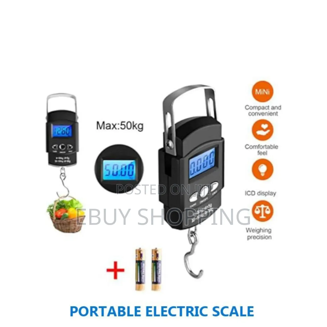 Mini Weigh Master: Compact 50kg Scale For Travel Or Home Use