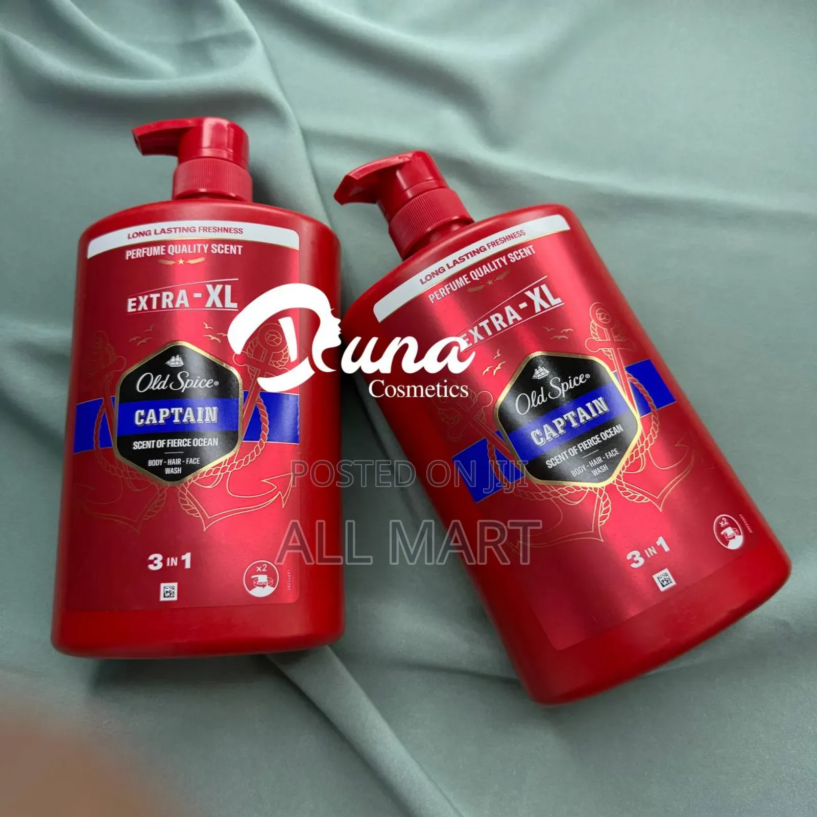 Old Spice Captain 3-in-1 Shower Gel for Hair, Face Body, 1000ml,