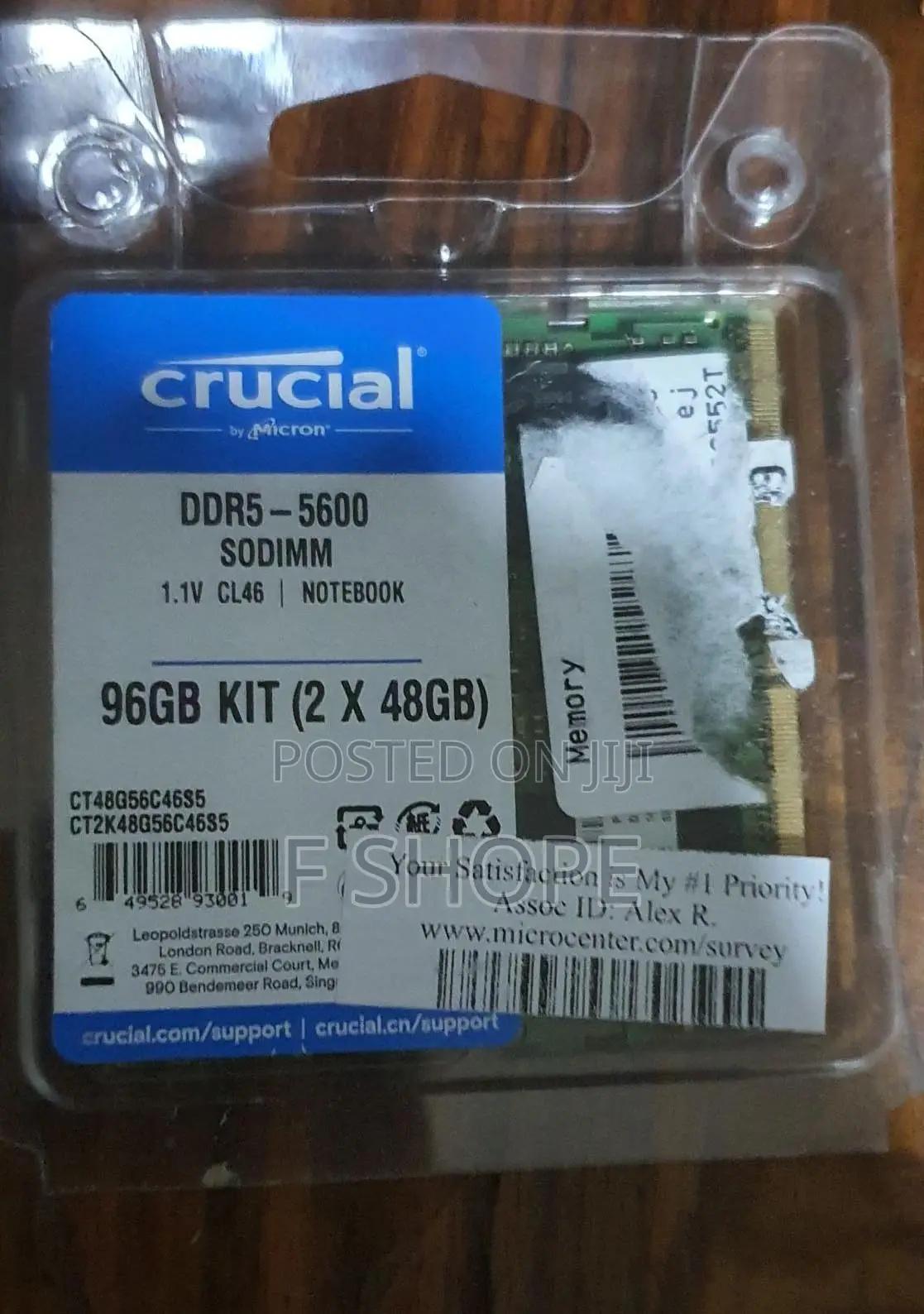Crucial 96gb (2x48gb) Ddr5-5600mhz Laptop Ram Kit