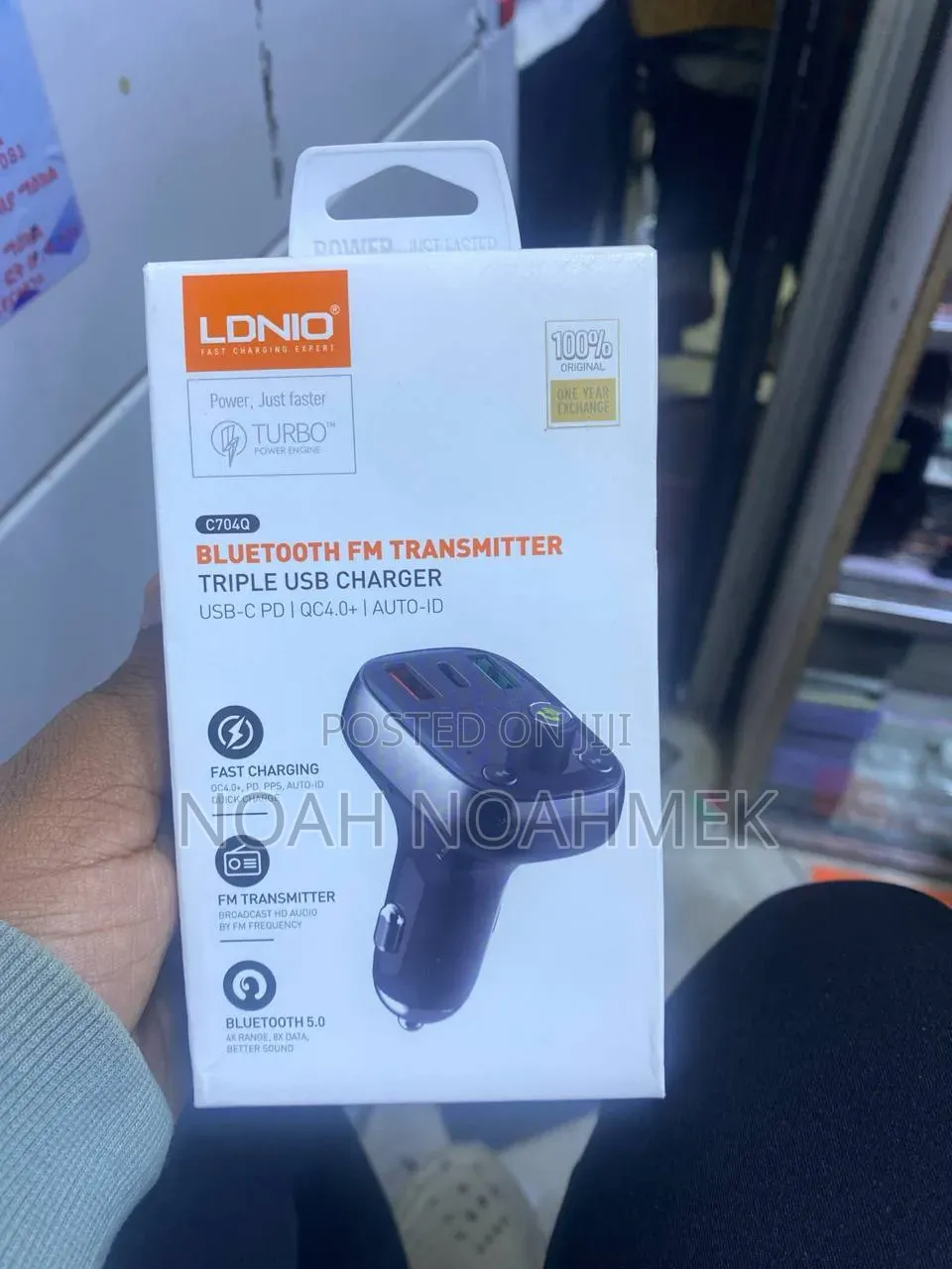 Ldnio C704q Bluetooth Fm Transmitter Triple Usb Charger