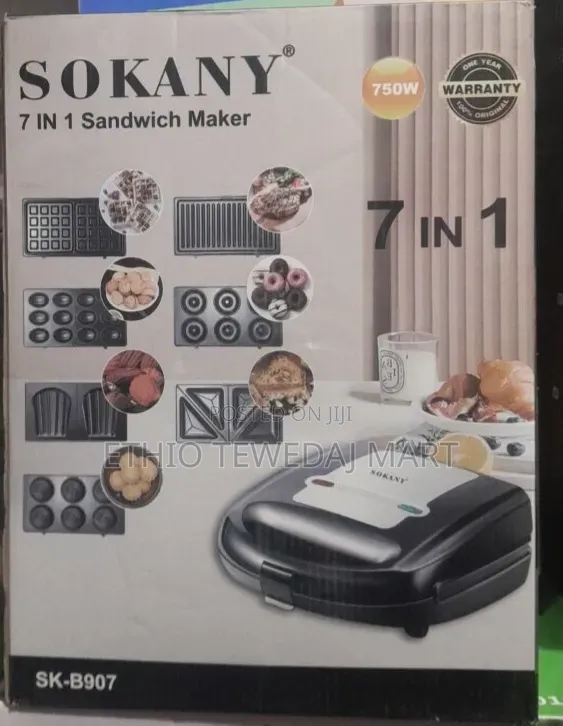 Sokany 7-in-1 Multifunctional Sandwich Maker Toaster - Waffle Maker