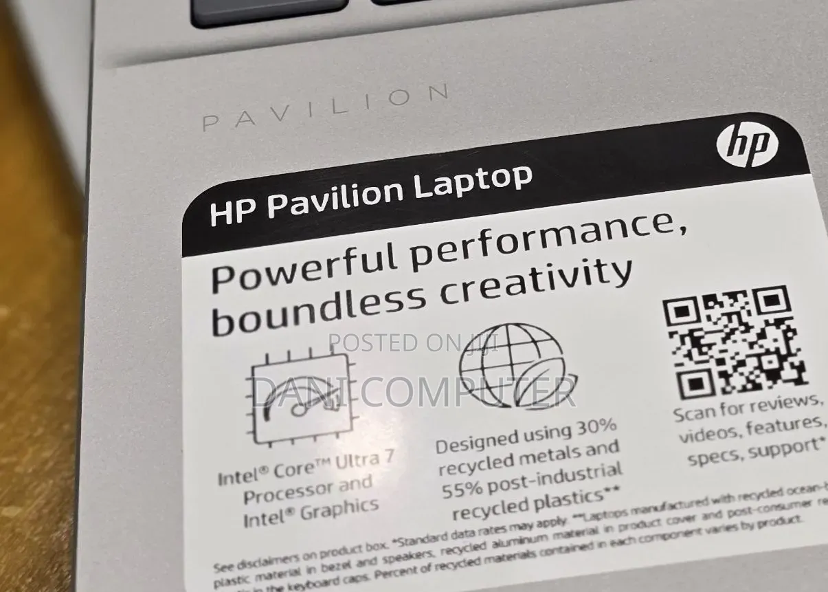 New Laptop HP Pavilion 15 16GB Intel Core Ultra 7 SSD 512GB