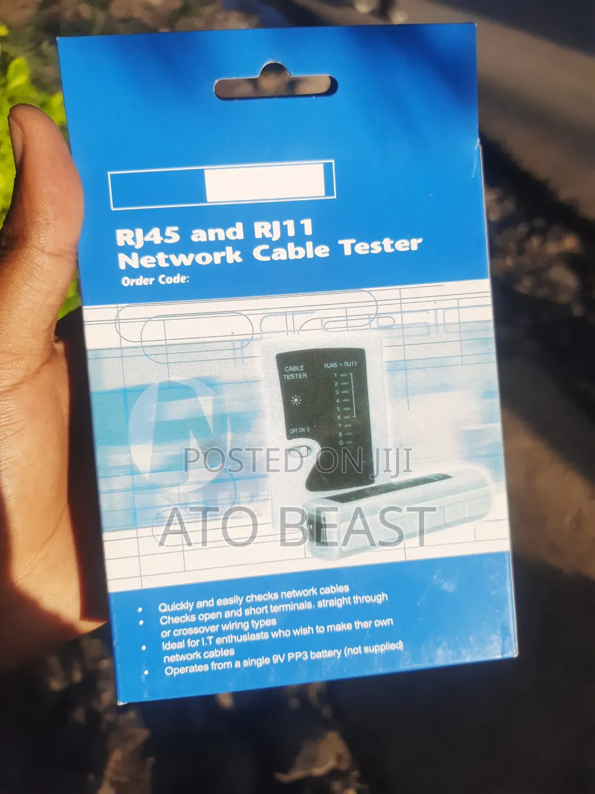 Rj45 and Rj11 Network Cable Tester Used for Verifying Cable