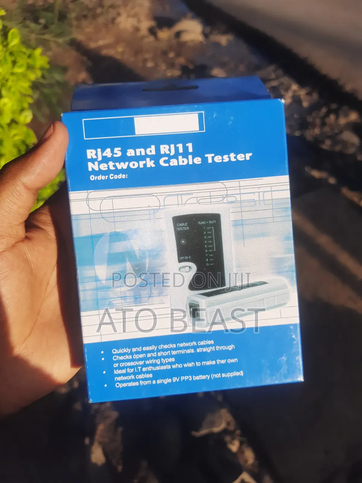 Rj45 and Rj11 Network Cable Tester Used for Verifying Cable