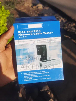 Rj45 and Rj11 Network Cable Tester Used for Verifying Cable
