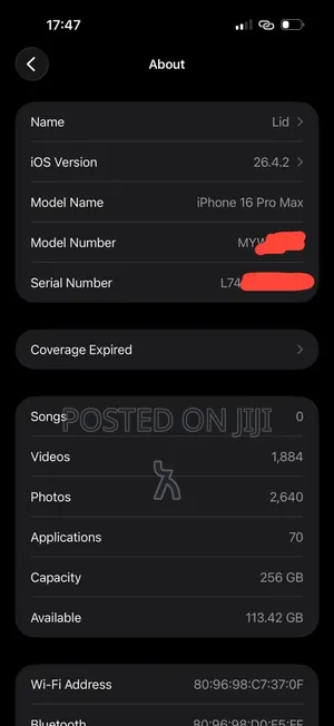 Apple iPhone 16 Pro Max 256 GB White