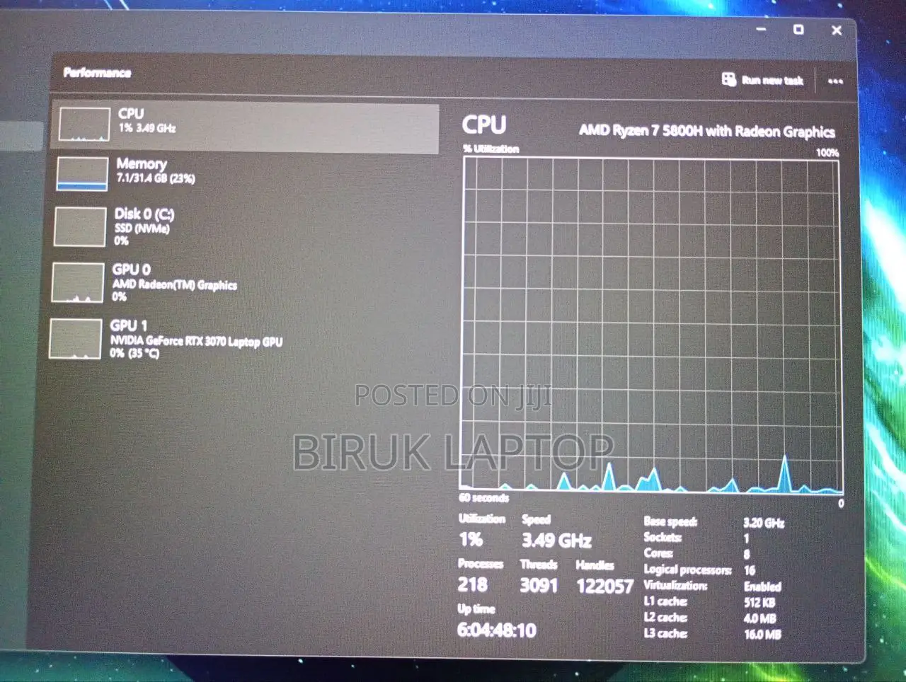 Laptop Acer Nitro 5 32GB AMD Ryzen 7 SSD 1T