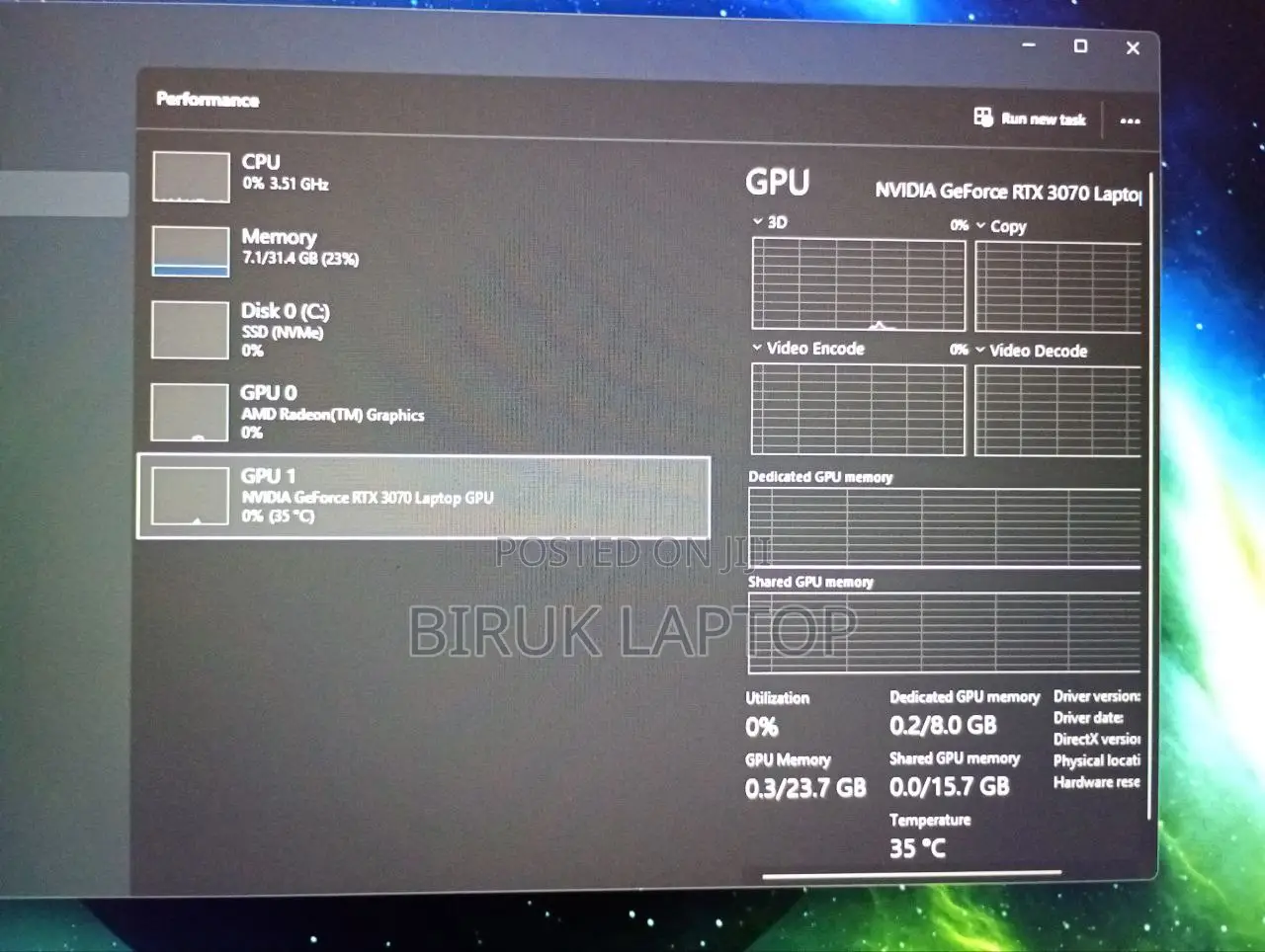 Laptop Acer Nitro 5 32GB AMD Ryzen 7 SSD 1T