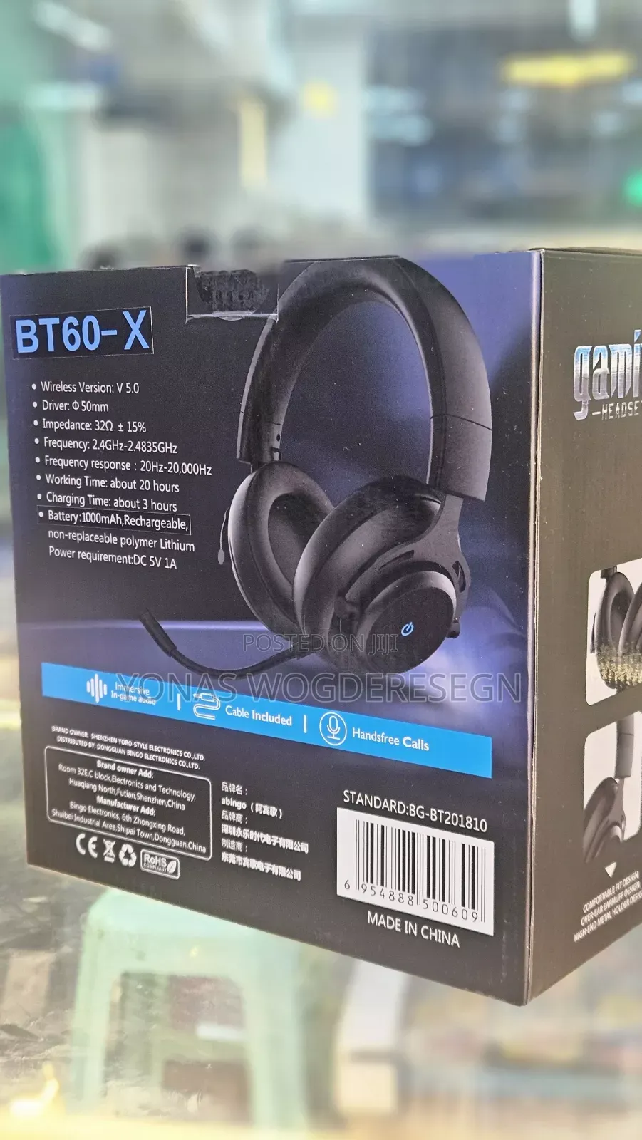 Abingo Bt60_x Gaming Headset – Wireless Stereo Gaming Headphones