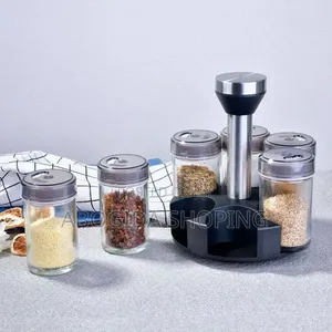 Rotating Glass Seasoning Jar