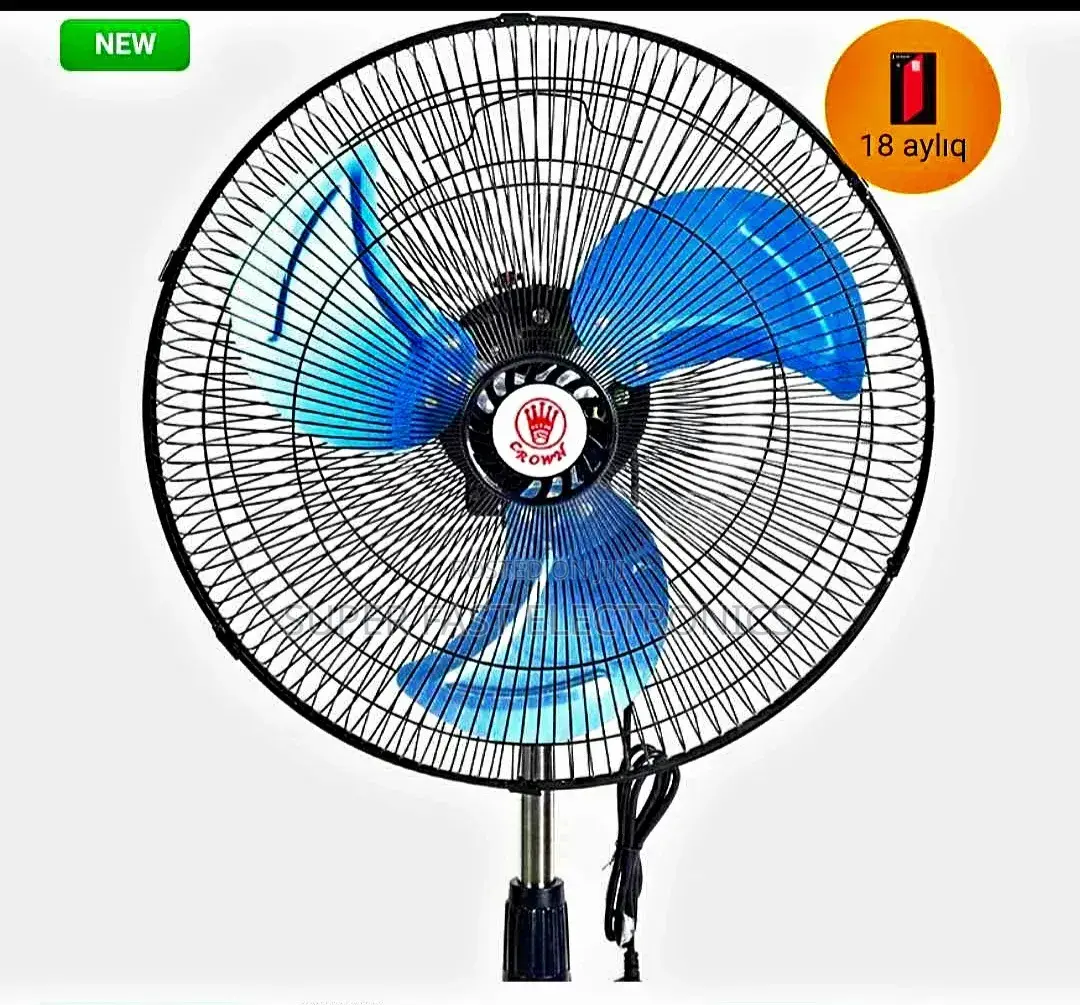 Crown Floor Fan High-Velocity Pedestal Fan – 3-Blade Industrial Streng