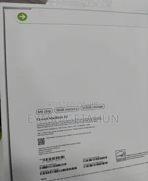 New Laptop Apple MacBook Air 2026 M5 13-inch 16GB Apple M5 SSD 512GB