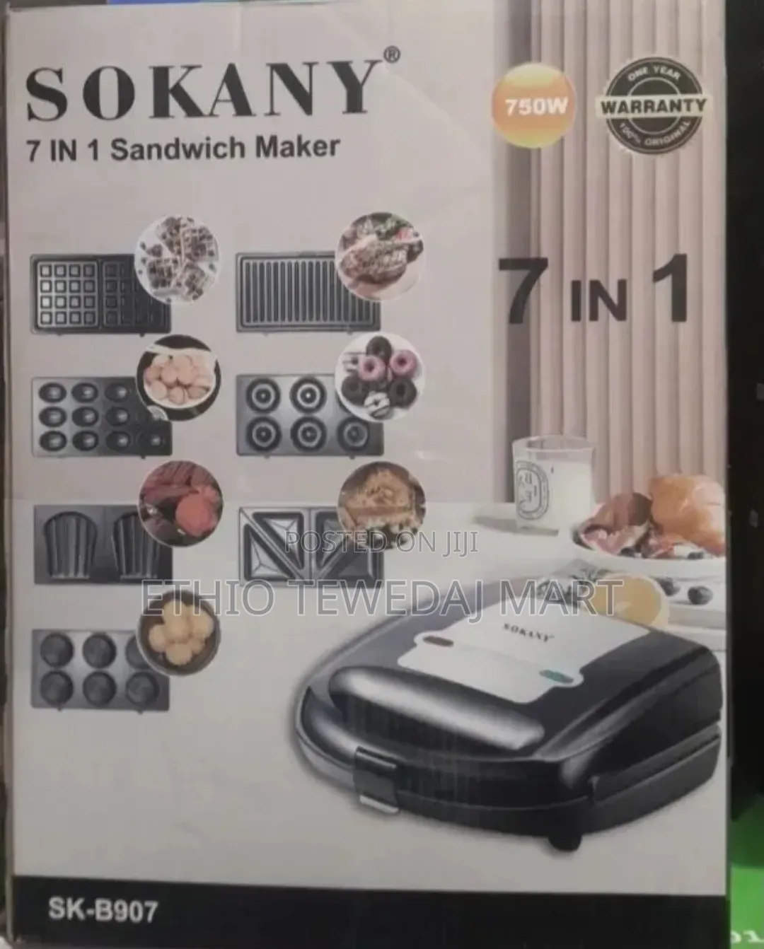 Sokany 7-in-1 Multifunctional Sandwich Maker Toaster - Waffle Maker